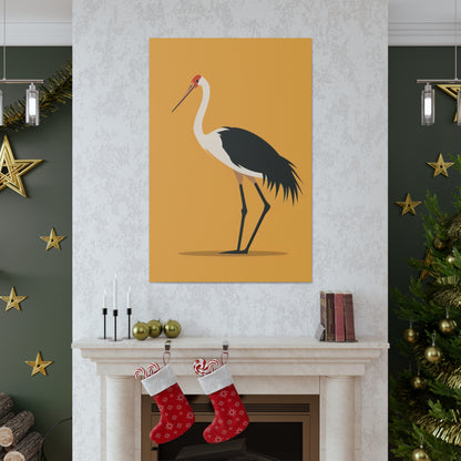 Stork Digital Illustration Canvas Gallery Wraps