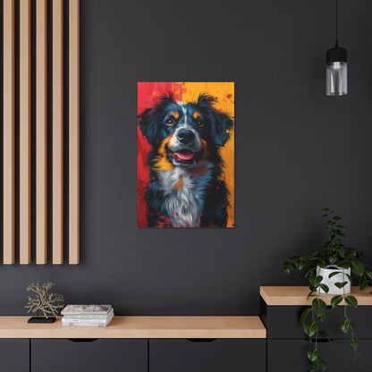 Border Collie Dog - Illustration Canvas Gallery Wraps