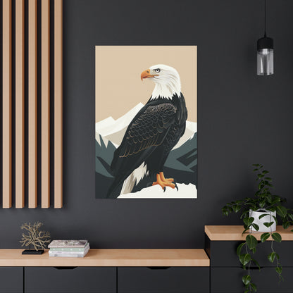 Bald Eagle Digital Illustration Canvas Gallery Wraps