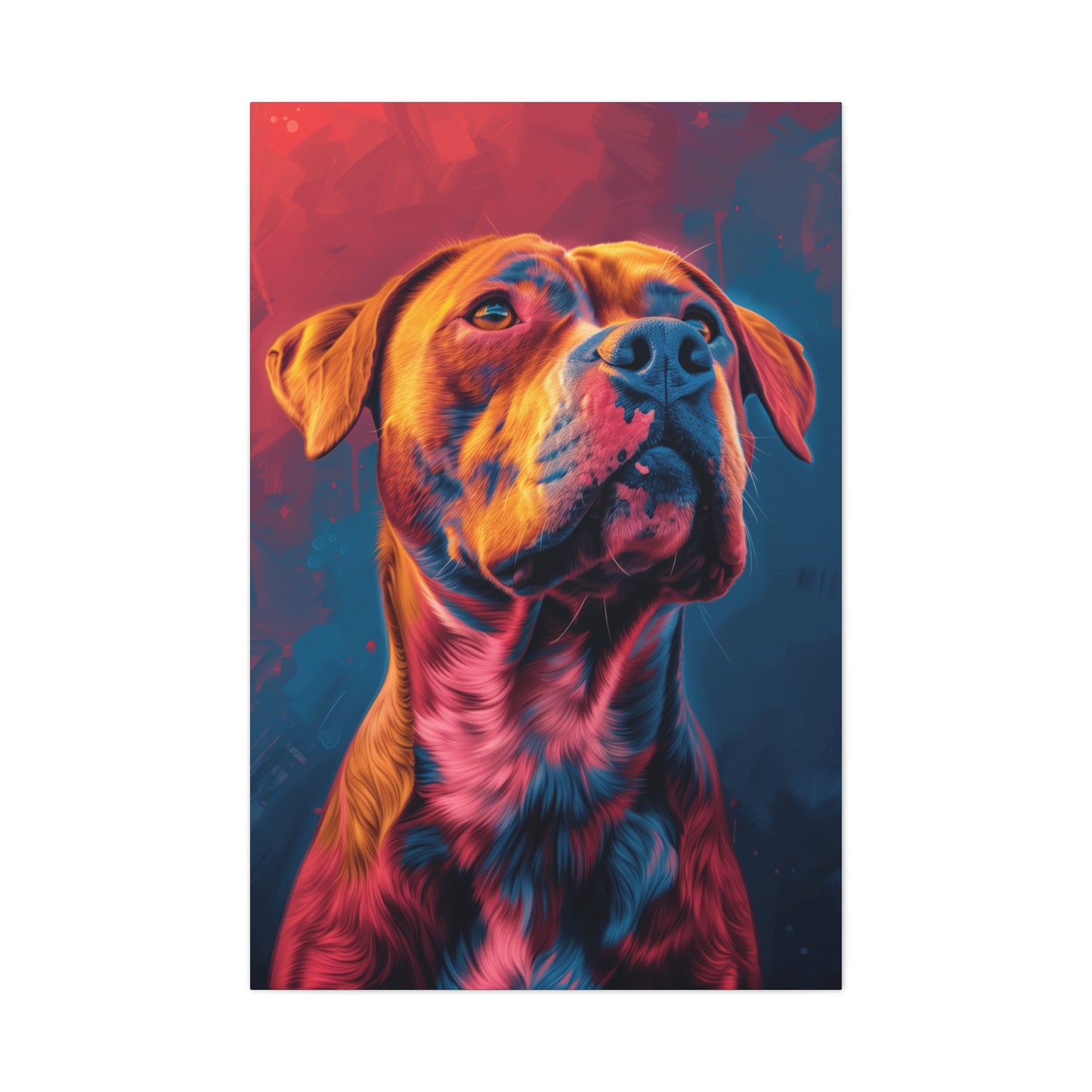 American Pit Bull Terrier - Abstract Illustration Canvas Gallery Wraps