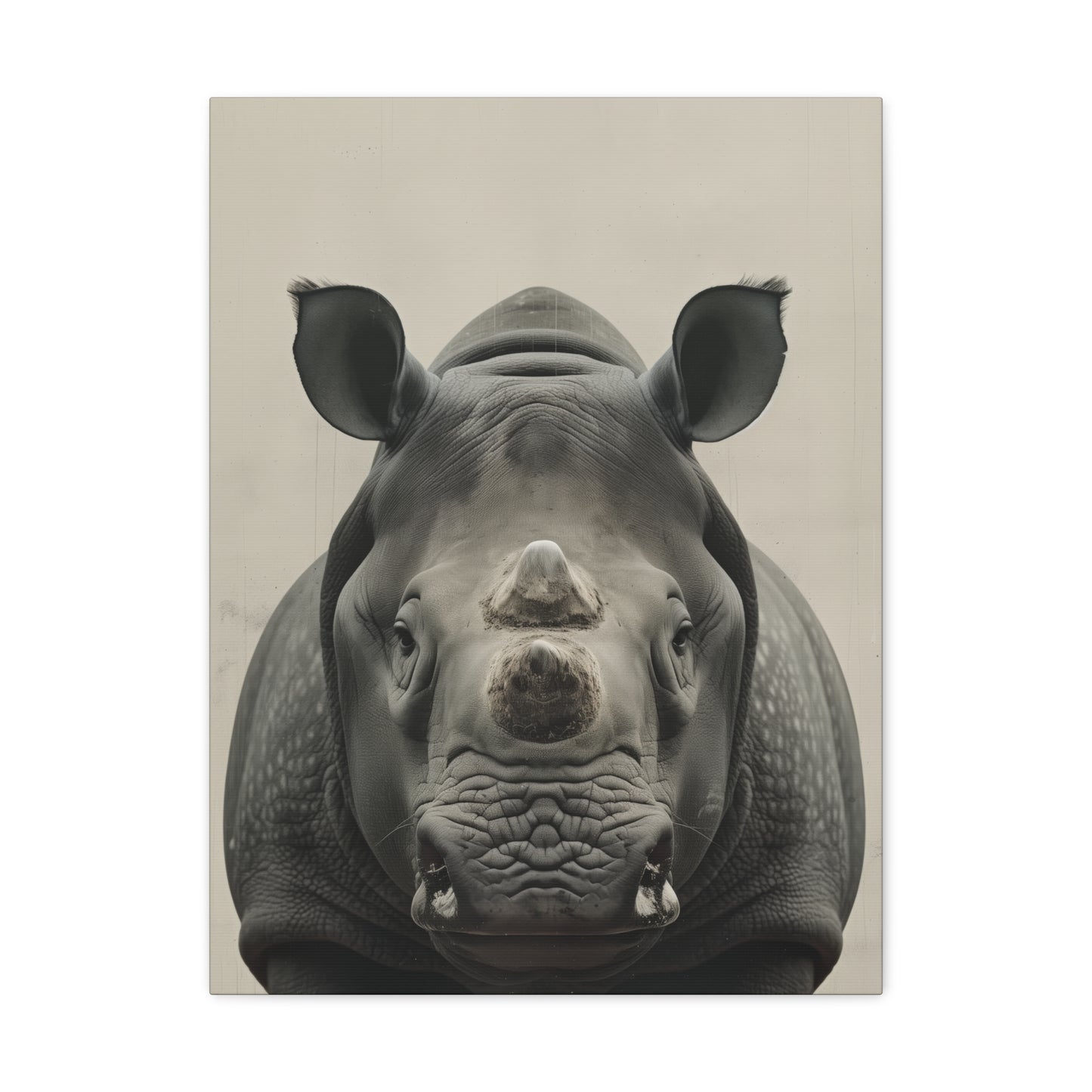 Rhinoceros  Digital Illustration Canvas Gallery Wraps