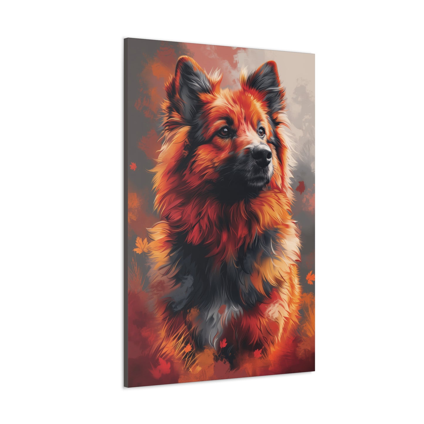 Papillon Dog - Abstract Illustration Canvas Gallery Wraps