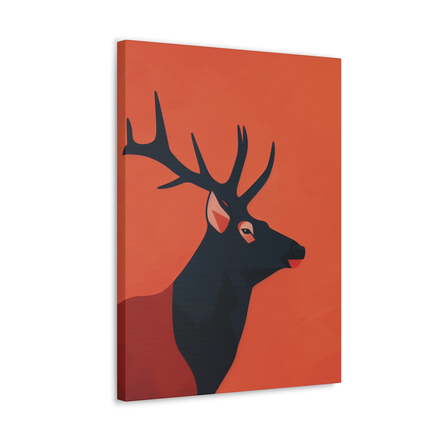 Reindeer with antlers Digital Illustration Canvas Gallery Wraps