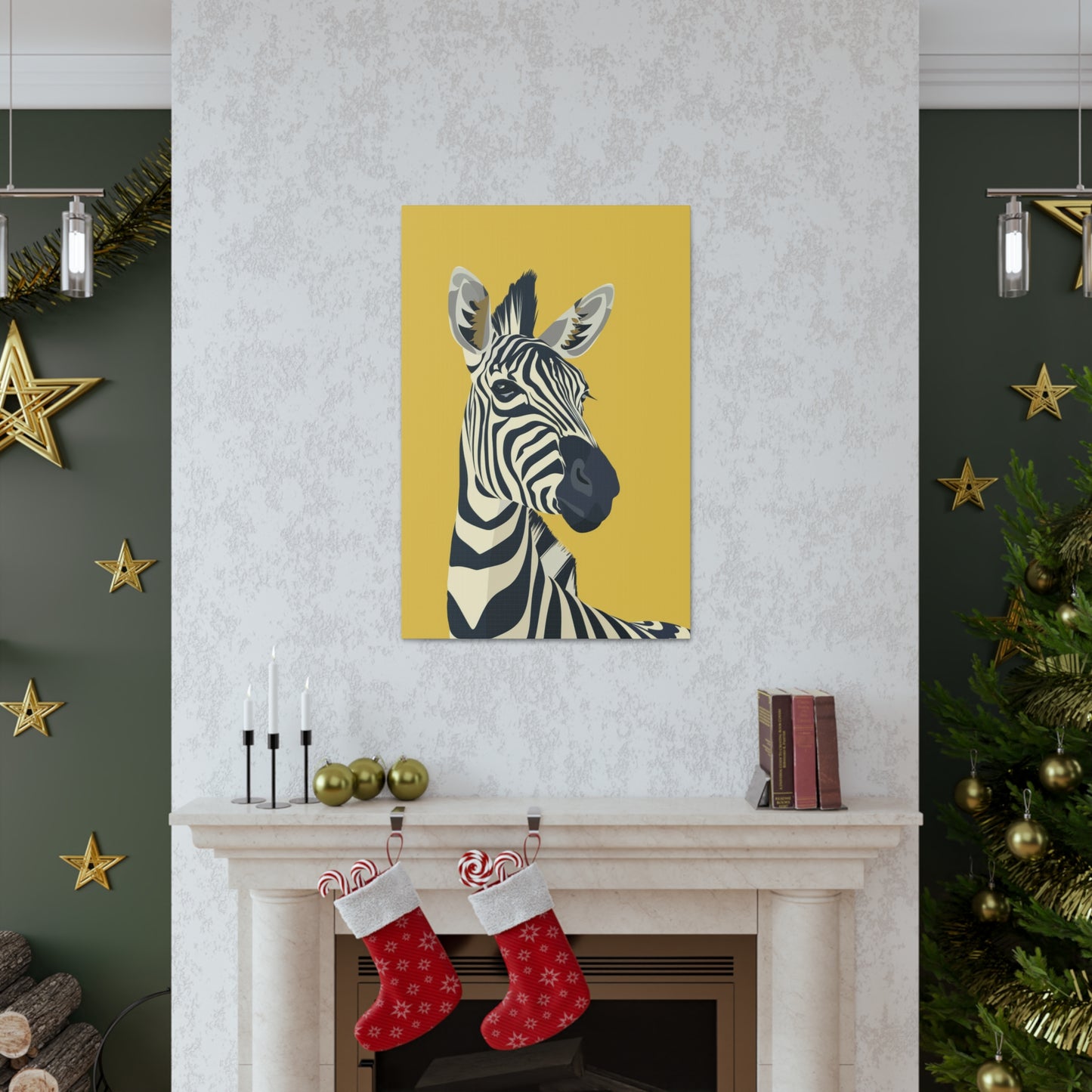 Zebra Digital Illustration Canvas Gallery Wraps