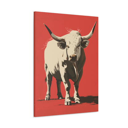 White Buffalo Digital Illustration Canvas Gallery Wraps