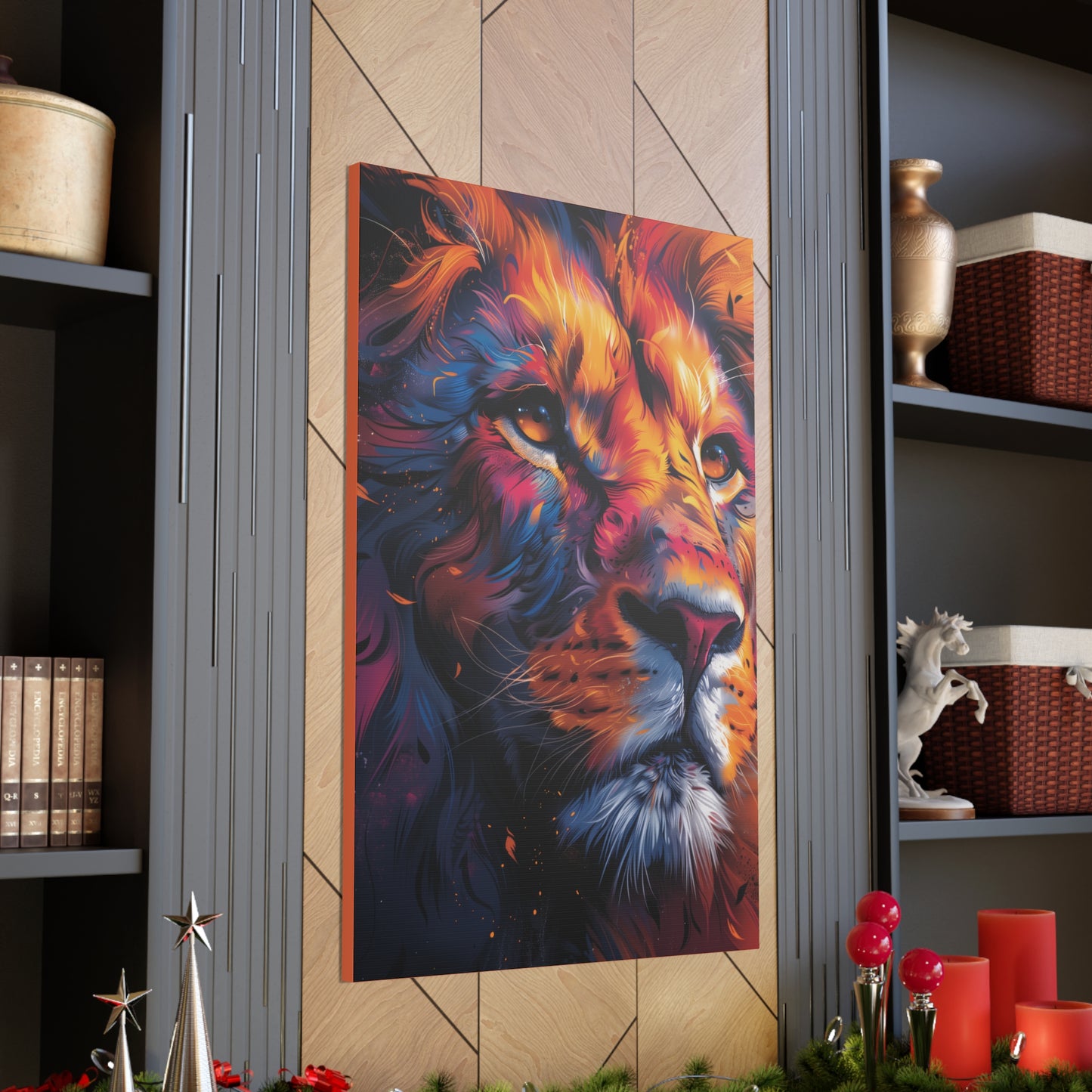 Lion - Illustration Canvas Gallery Wraps