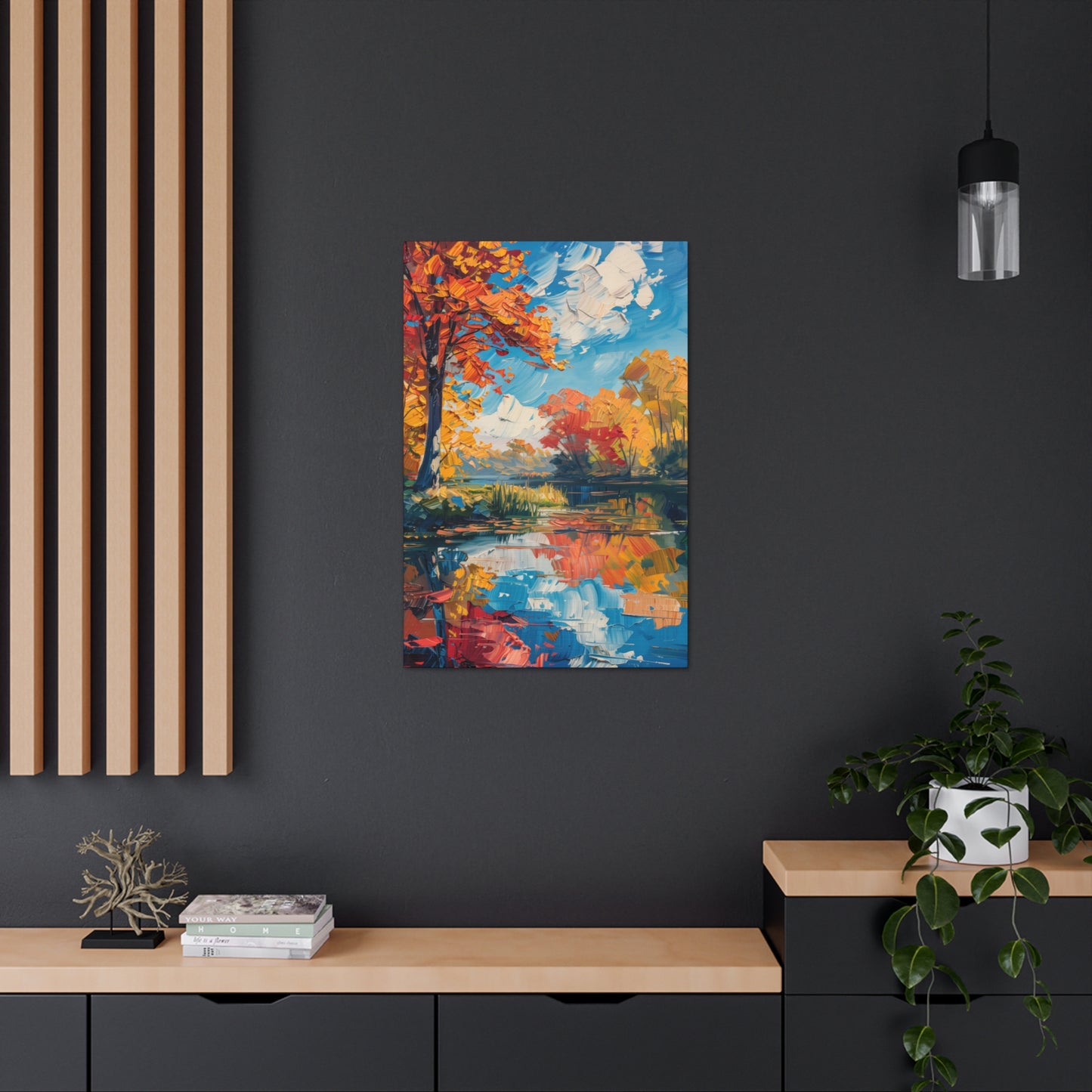 Autumn Nature - Claude Monet Style Digital Print Canvas Gallery Wraps