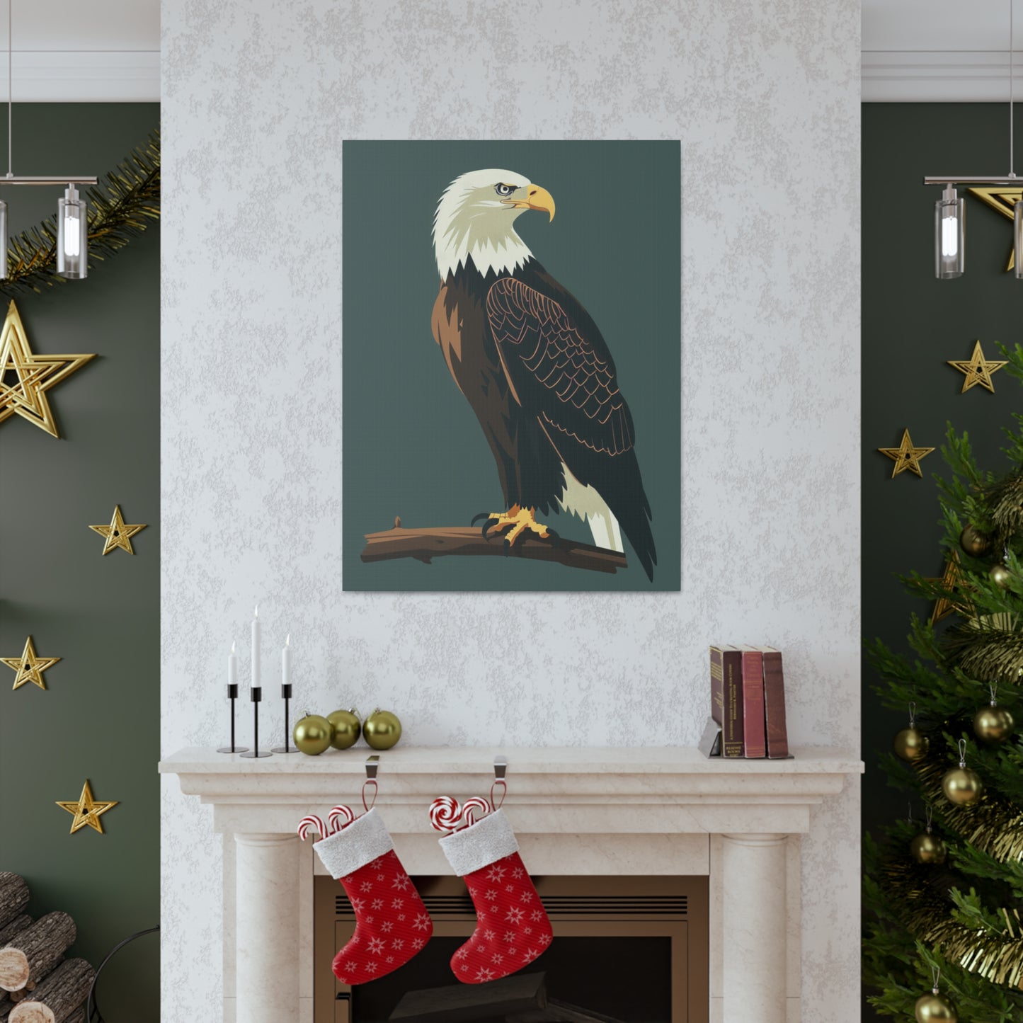 Eagle Digital Illustration Canvas Gallery Wraps