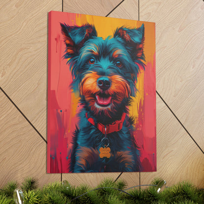 Terrier Dog - Abstract Illustration Canvas Gallery Wraps