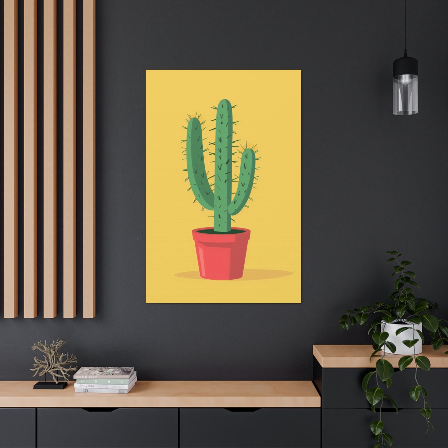 Cactus Plant - Illustration Canvas Gallery Wraps