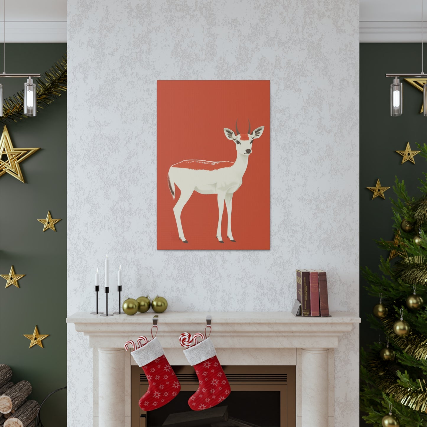 Deer Digital Illustration Canvas Gallery Wraps