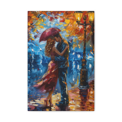 Couple - Leonid Afremov Style Digital Oil Painting Canvas Gallery Wraps