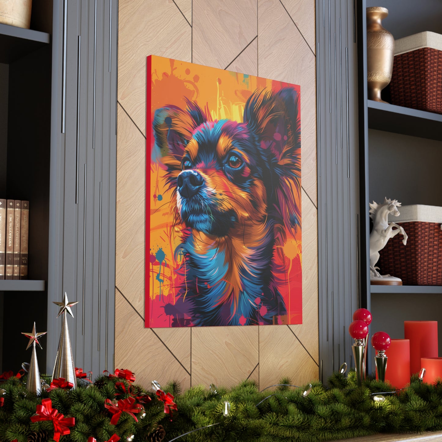 Chihuahua Dog - Abstract Illustration Canvas Gallery Wraps