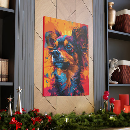 Chihuahua Dog - Abstract Illustration Canvas Gallery Wraps