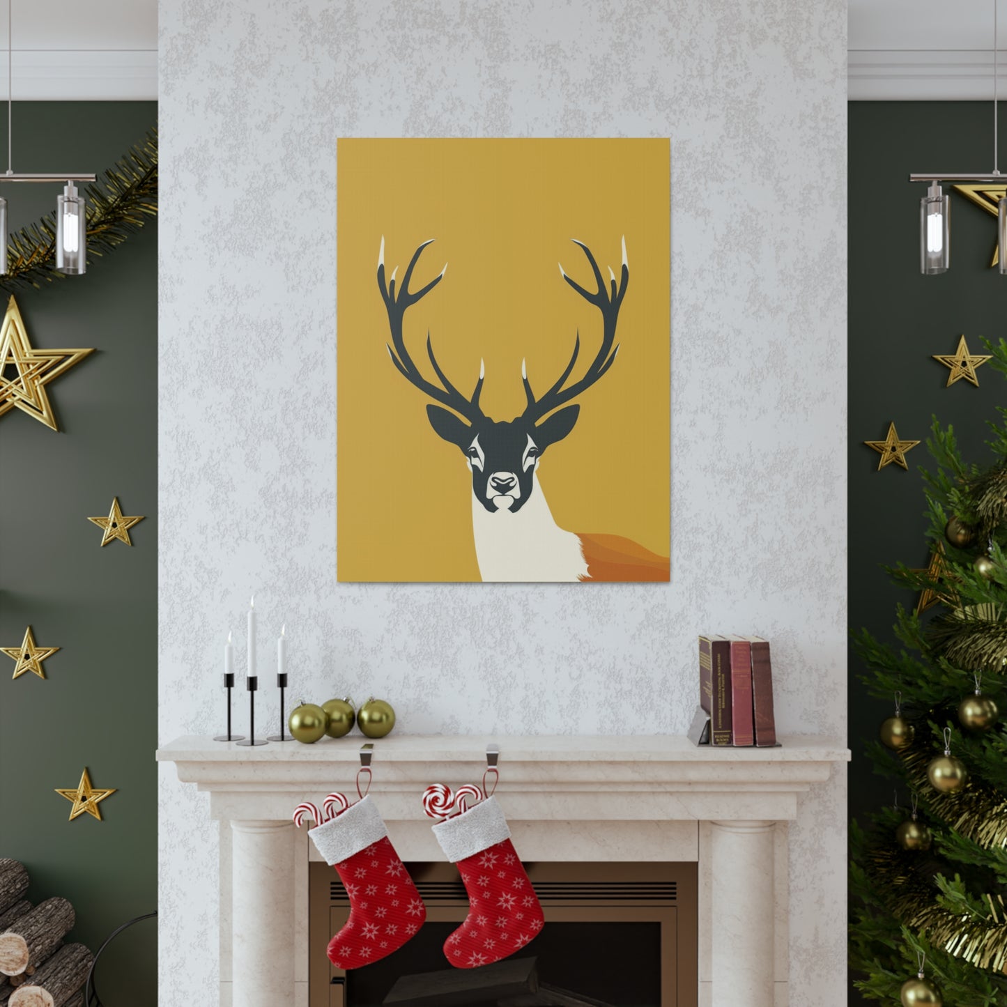 Reindeer - Digital Illustration Canvas Gallery Wraps