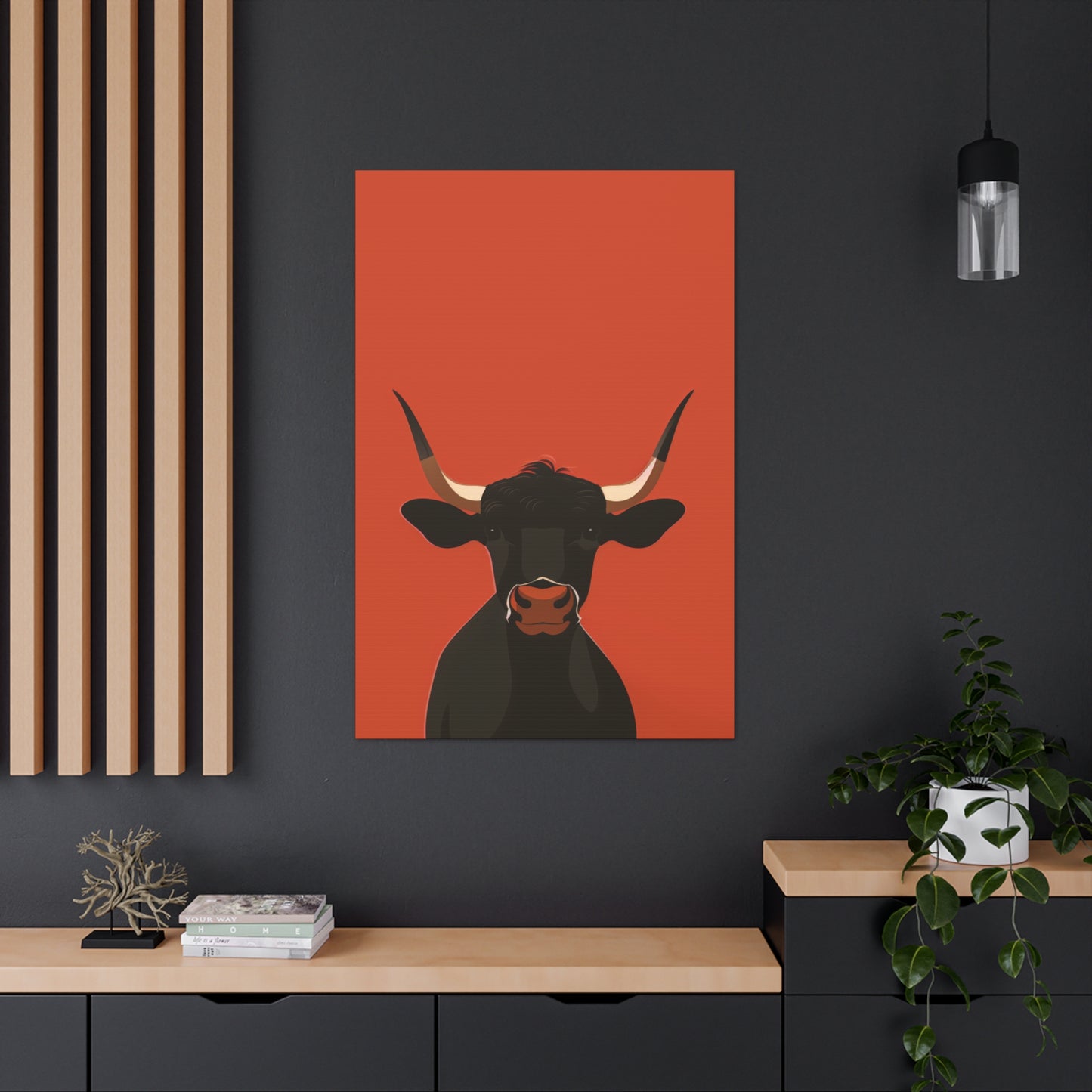 Bull Digital Illustration Canvas Gallery Wraps