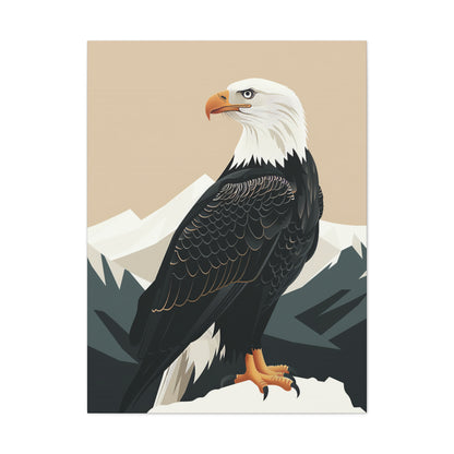 Bald Eagle Digital Illustration Canvas Gallery Wraps