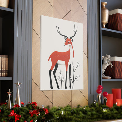 deer Digital Illustration Canvas Gallery Wraps