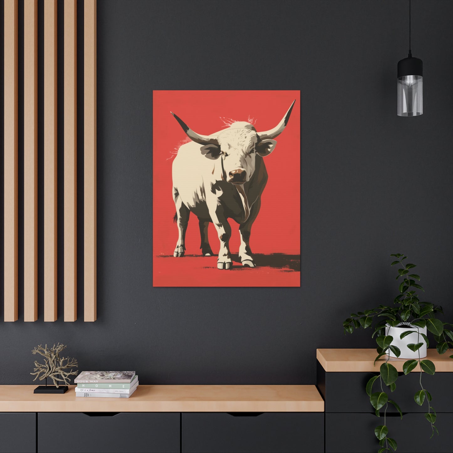 White Buffalo Digital Illustration Canvas Gallery Wraps