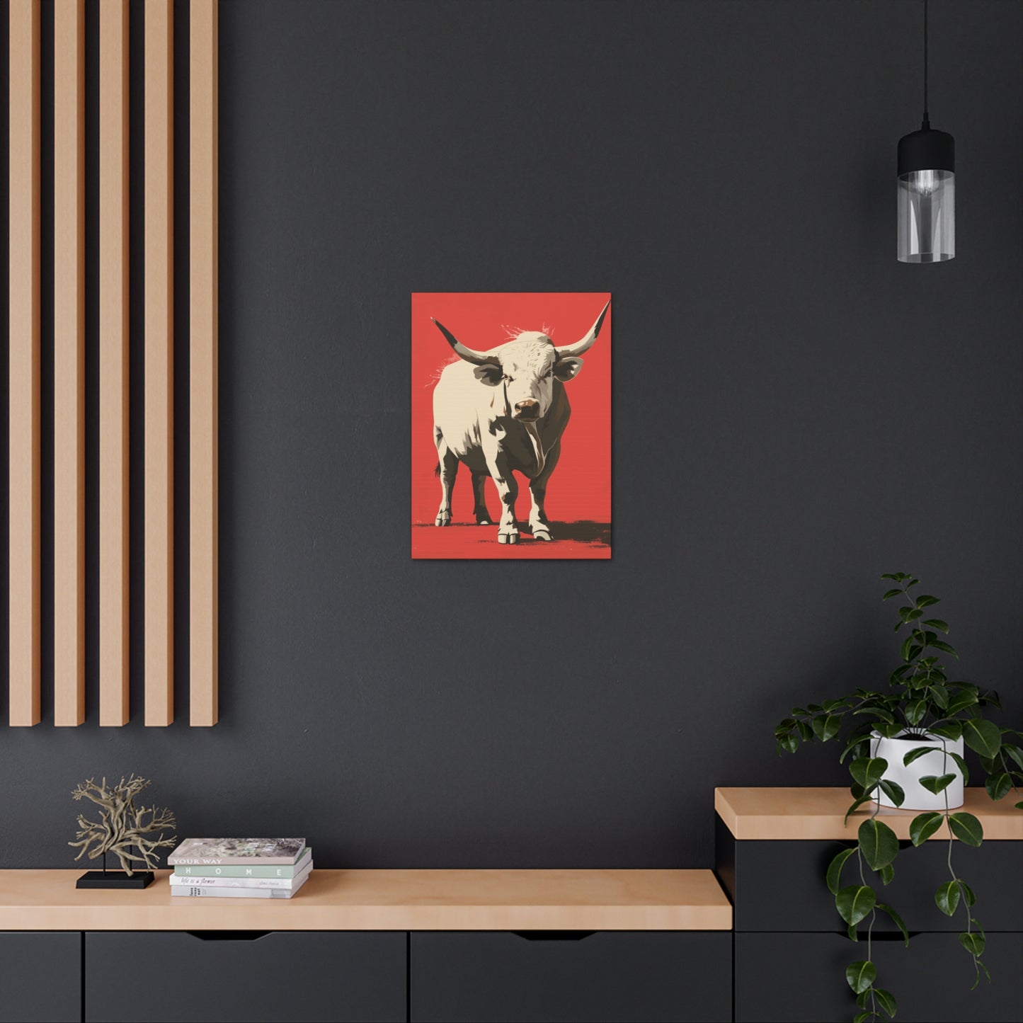 White Buffalo Digital Illustration Canvas Gallery Wraps