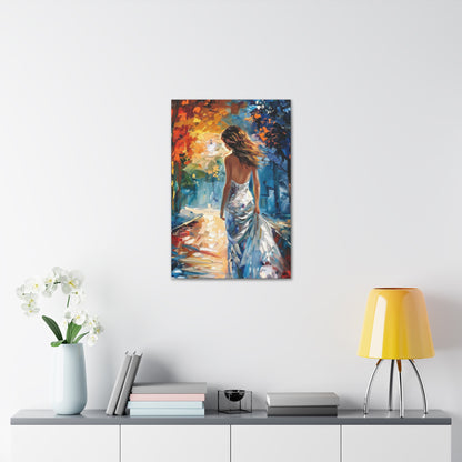 bride in the streets - Leonid Afremov Style Digital Print Canvas Gallery Wraps