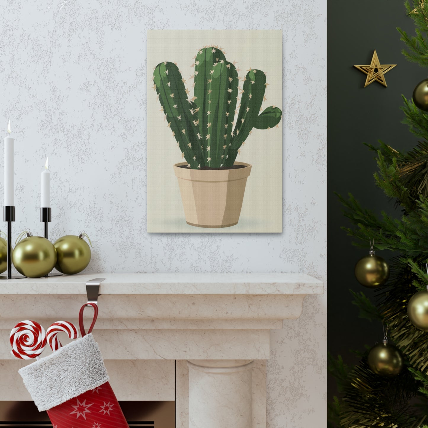 Cactus Plant - Illustration Canvas Gallery Wraps