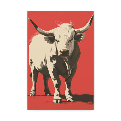 White Buffalo Digital Illustration Canvas Gallery Wraps