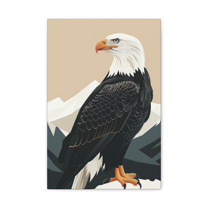 Bald Eagle Digital Illustration Canvas Gallery Wraps