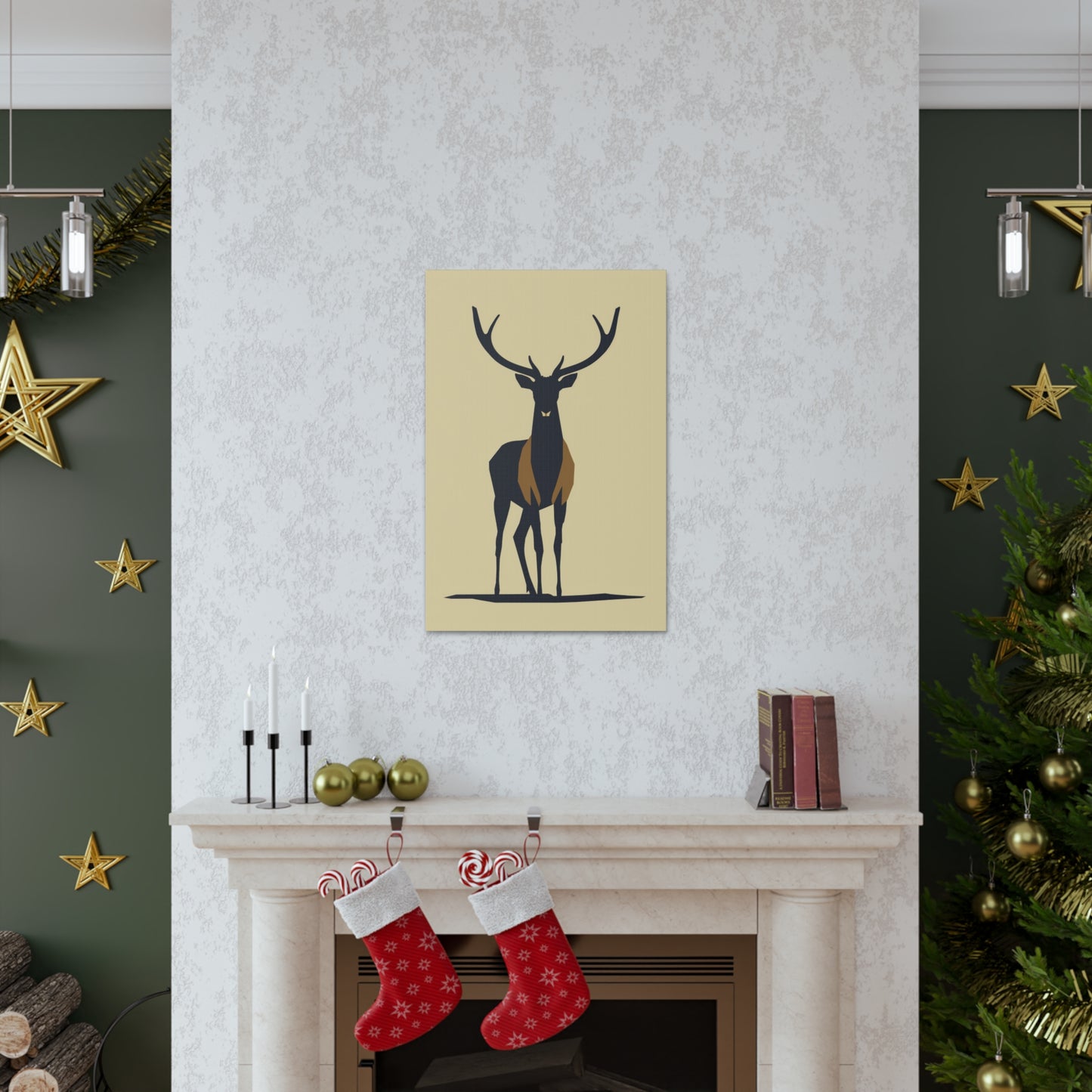 Reindeer - Digital Illustration Canvas Gallery Wraps