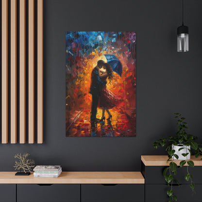 Couple - Leonid Afremov Style Digital Oil Painting Canvas Gallery Wraps