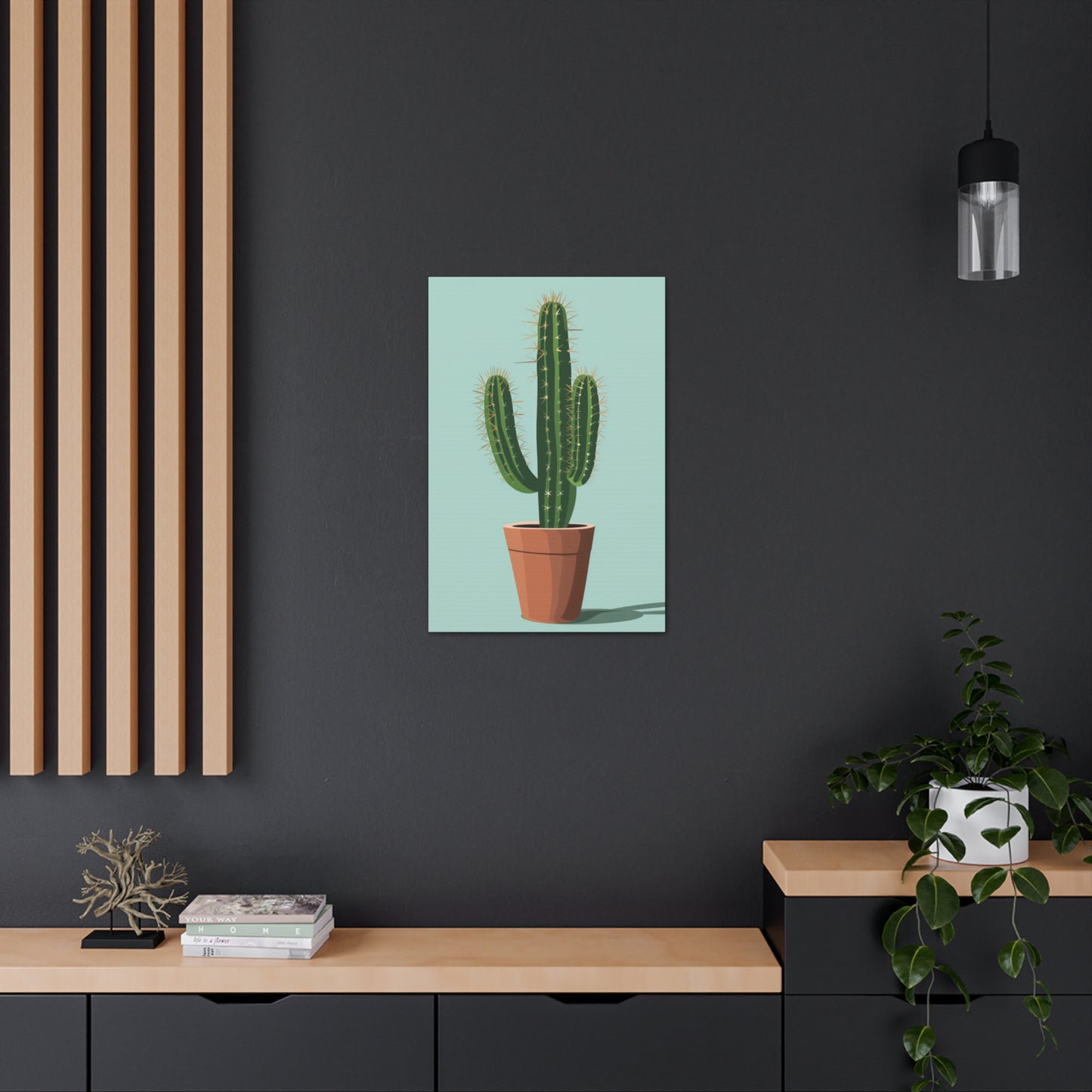 Cactus Plant - Illustration Canvas Gallery Wraps