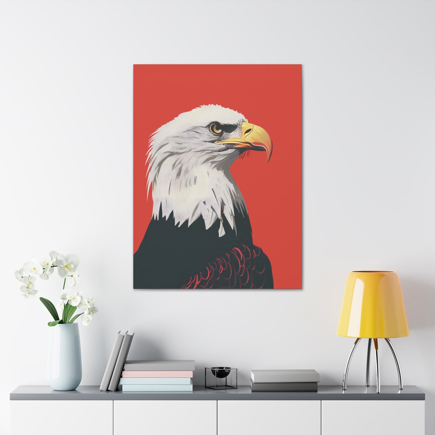 Bald Eagle Digital Illustration Canvas Gallery Wraps