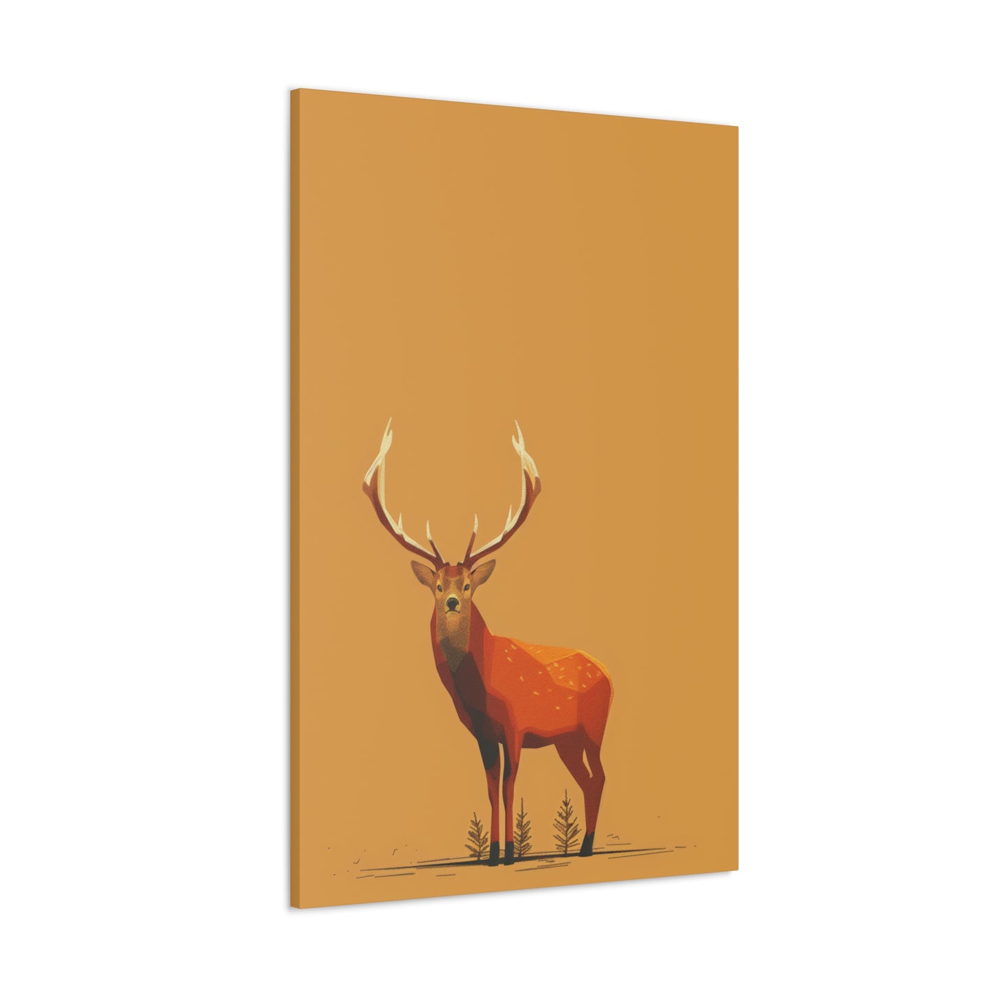 Reindeer Digital Illustration Canvas Gallery Wraps