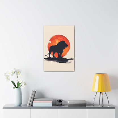 Lion Digital Illustration Canvas Gallery Wraps