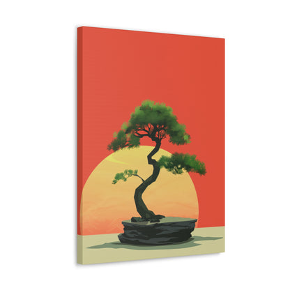 Bonsai Tree - Illustration Canvas Gallery Wraps