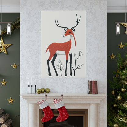 deer Digital Illustration Canvas Gallery Wraps