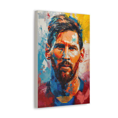 Lionel Messi - Abstract Digital Painting Canvas Gallery Wraps