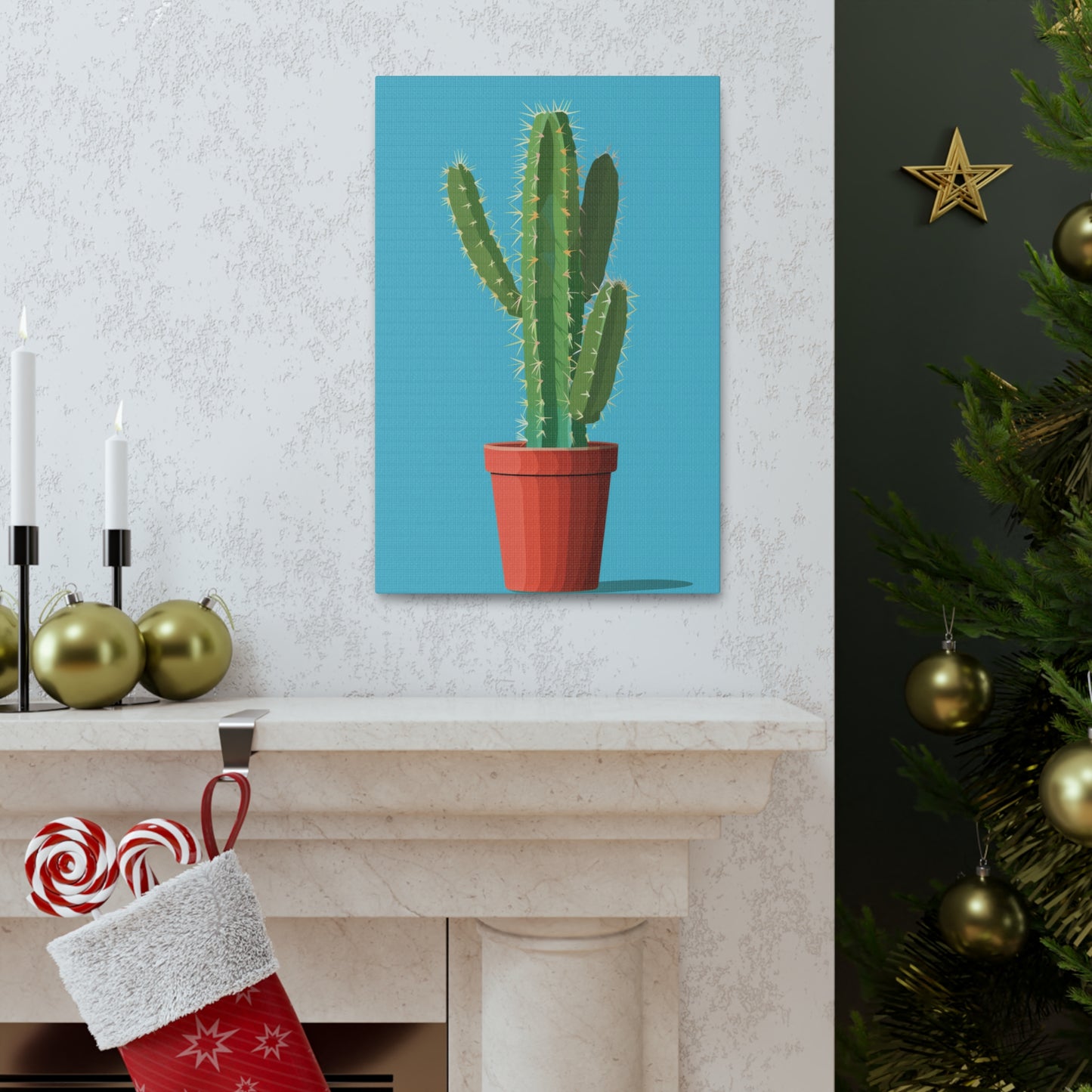 Cactus Plant - Illustration Canvas Gallery Wraps