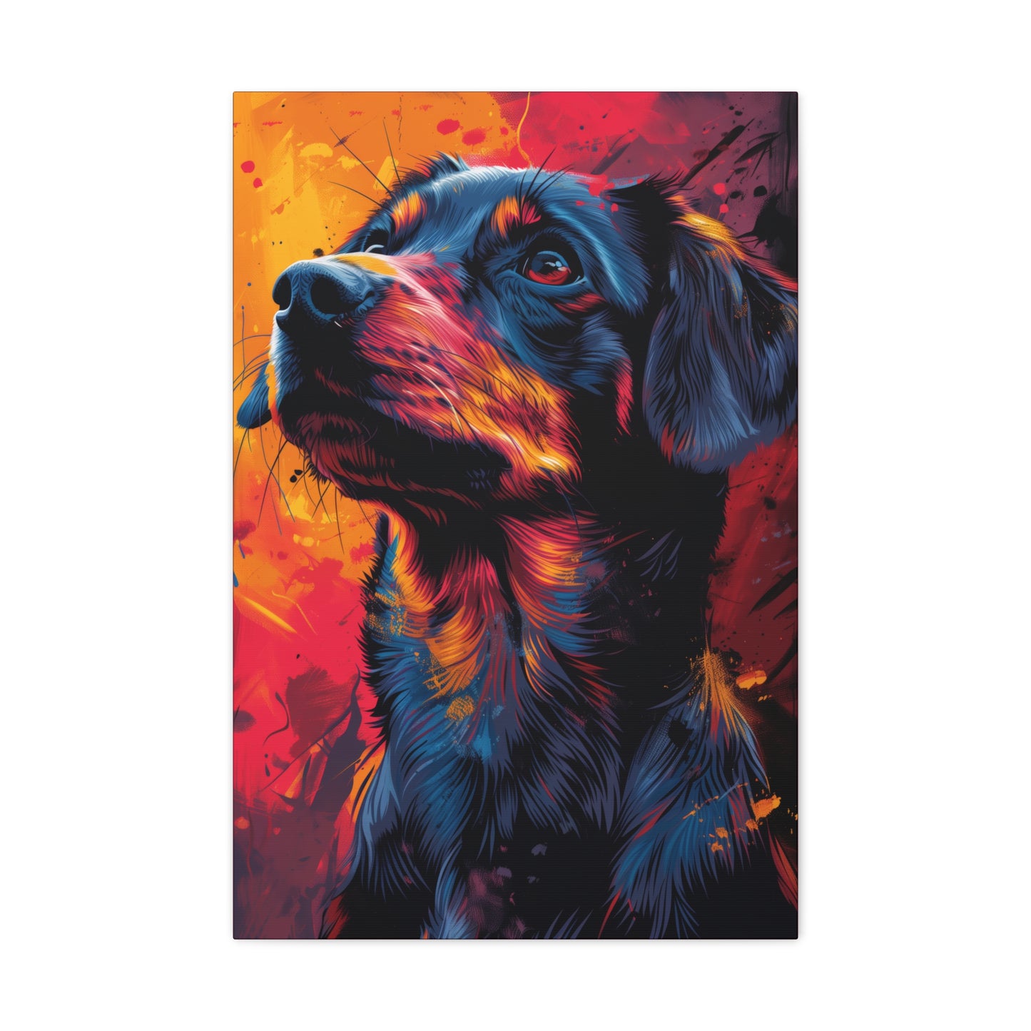 Labrador Dog - Abstract Illustration Canvas Gallery Wraps