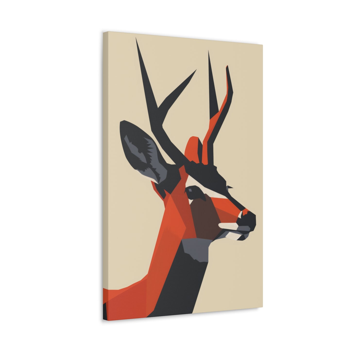 Reindeer with antlers Digital Illustration Canvas Gallery Wraps