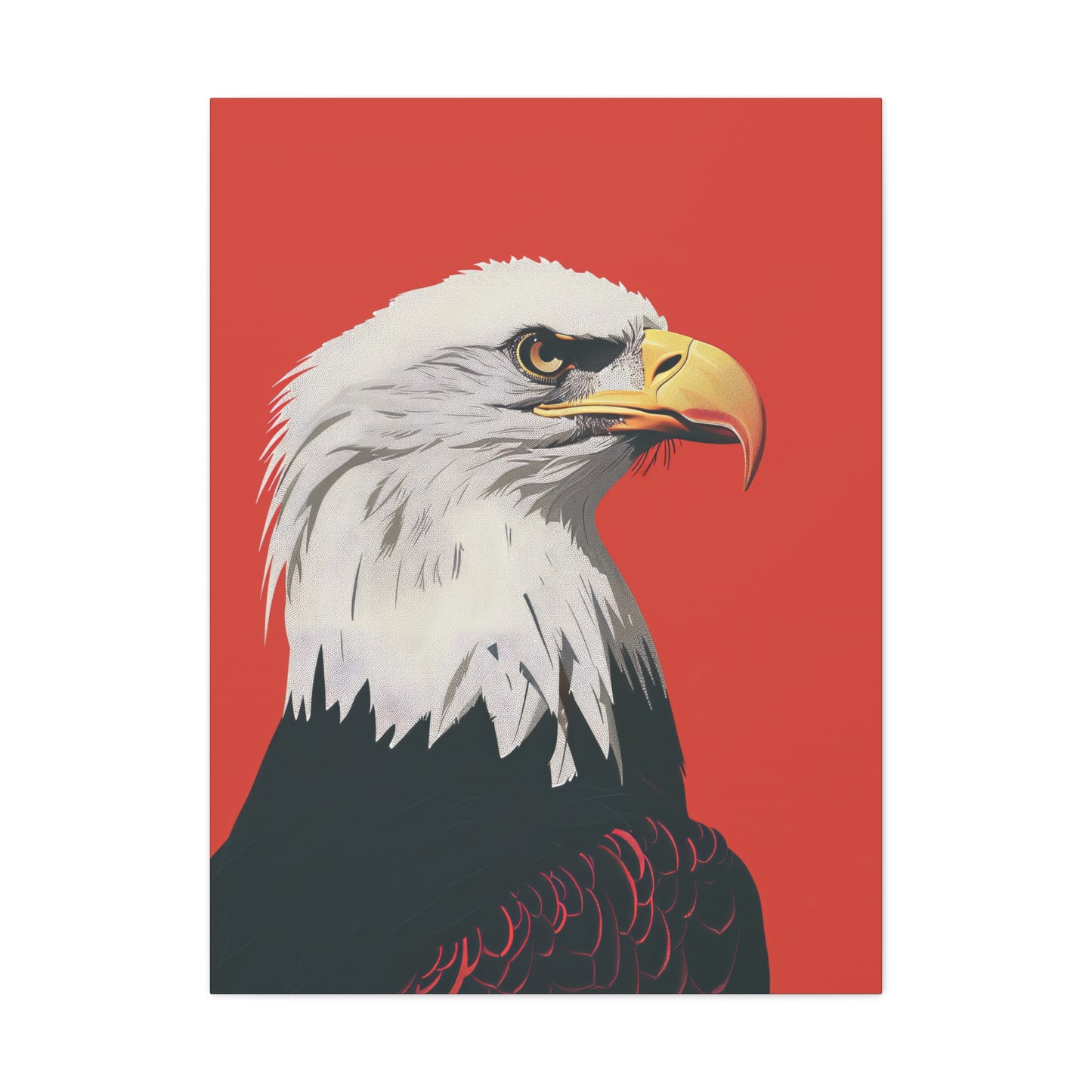 Bald Eagle Digital Illustration Canvas Gallery Wraps