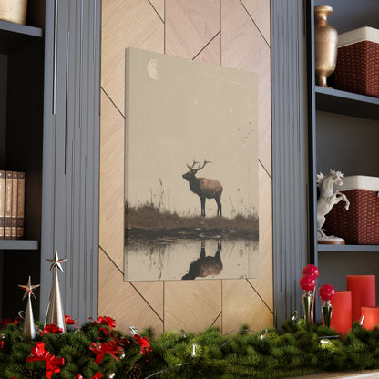 Moose Digital Illustration Canvas Gallery Wraps