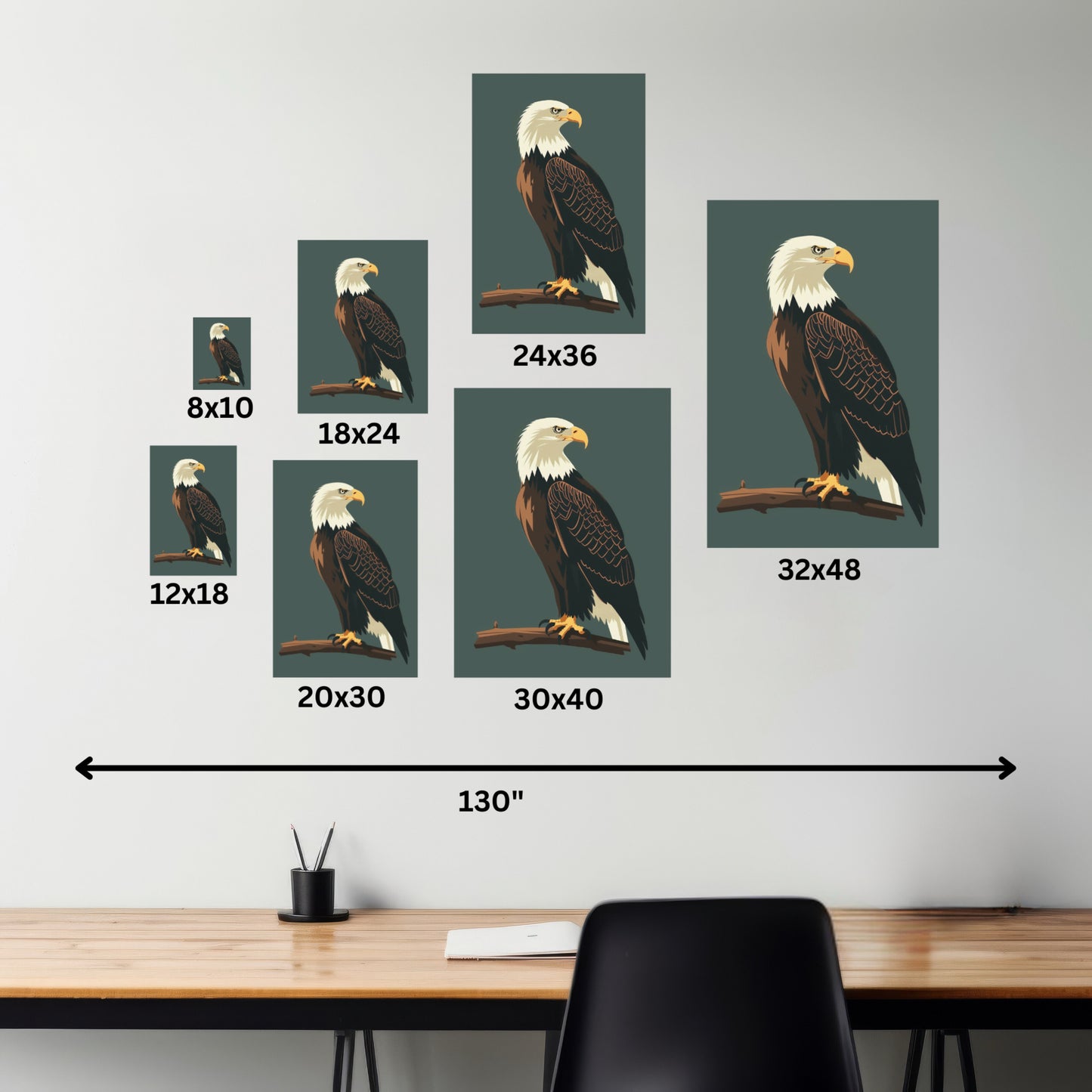 Eagle Digital Illustration Canvas Gallery Wraps