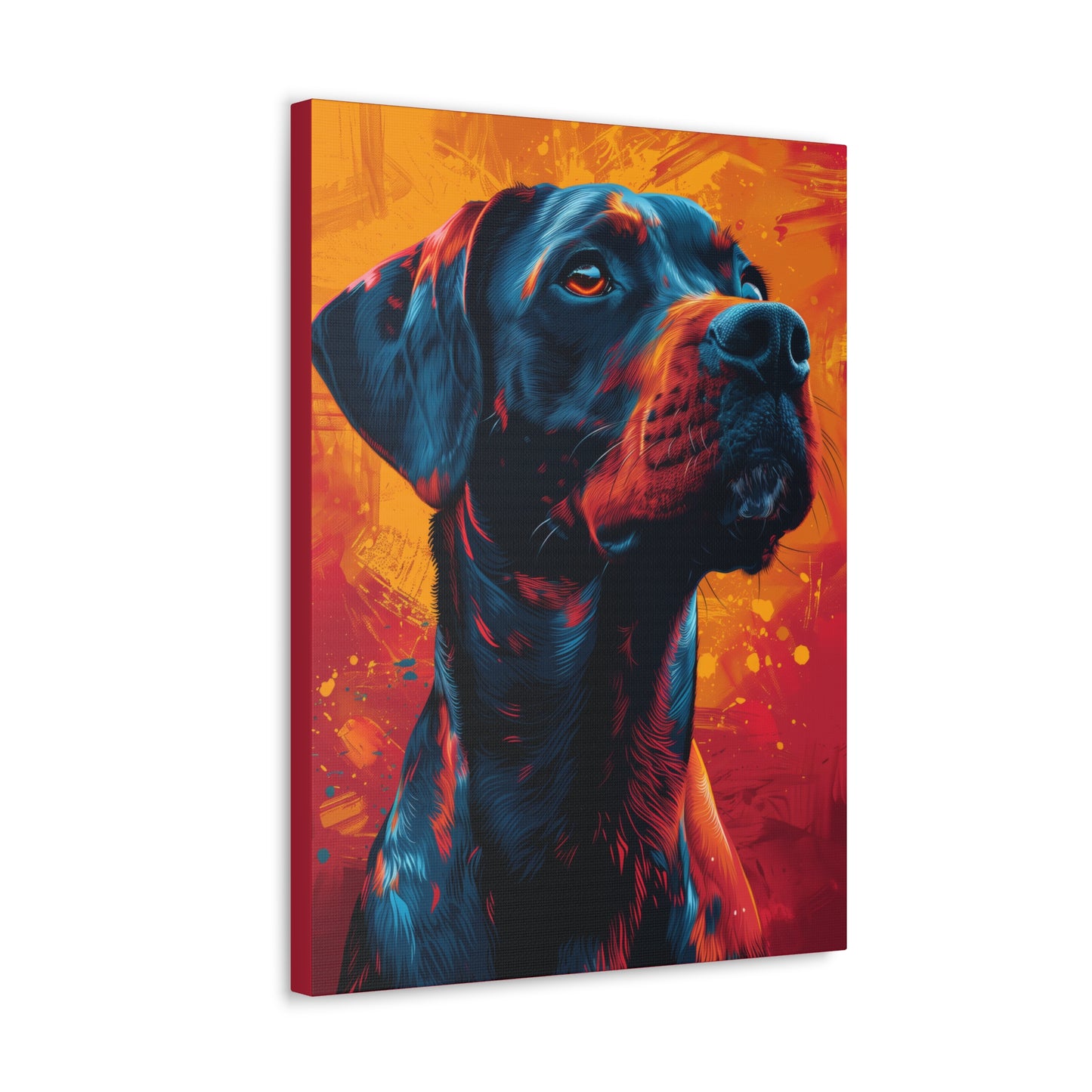 Rottweiler Dog - Abstract Illustration Canvas Gallery Wraps