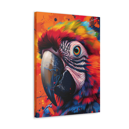 Macaw Parrot - Digital Illustration Canvas Gallery Wraps