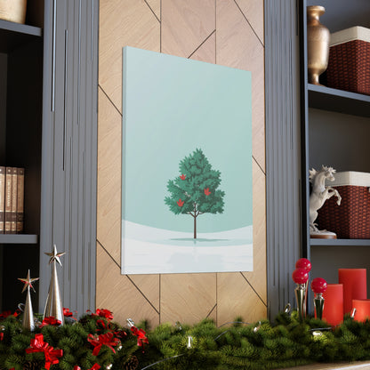 Maple Tree in Winter - Illustration Canvas Gallery Wraps