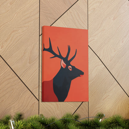 Reindeer with antlers Digital Illustration Canvas Gallery Wraps