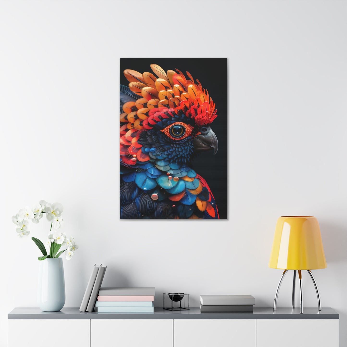 Beautiful Bird - Abstract Illustration Canvas Gallery Wraps