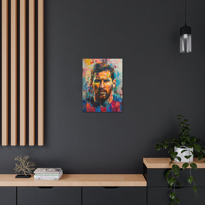 Lionel Messi - Abstract Digital Painting Canvas Gallery Wraps