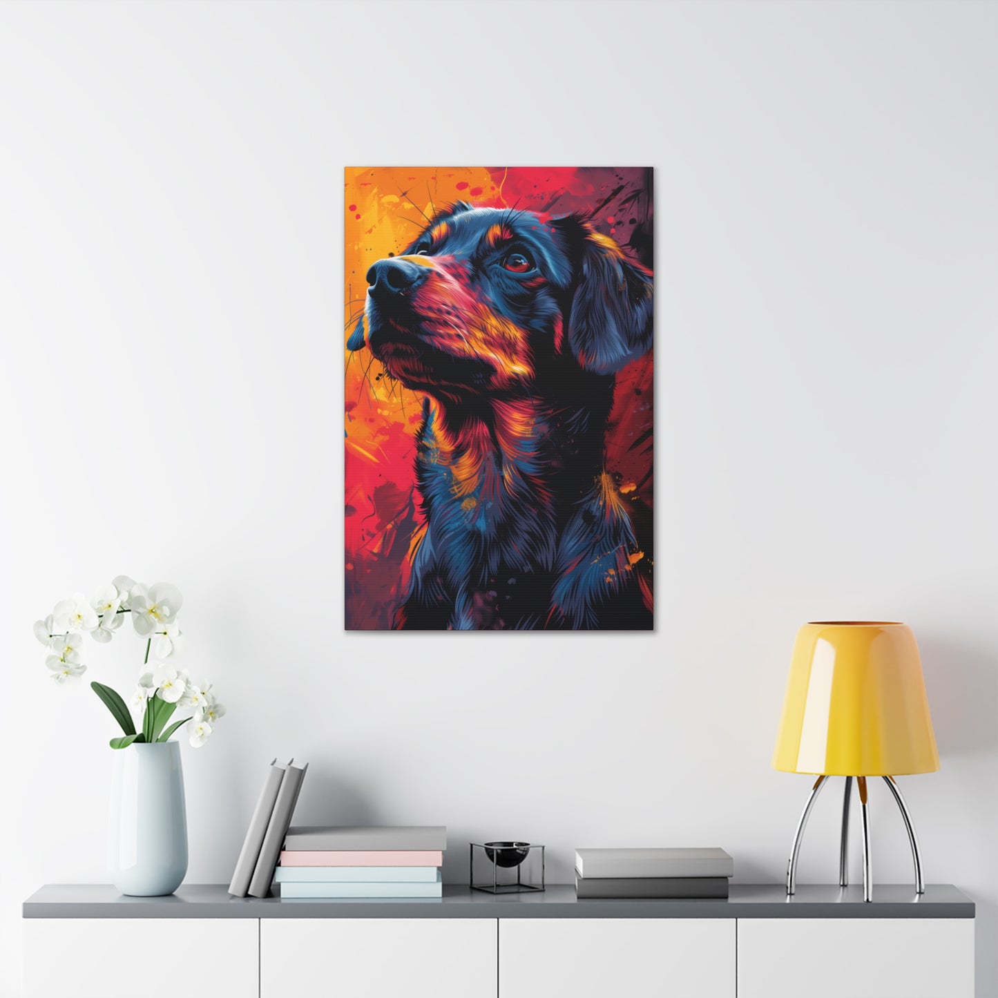 Labrador Dog - Abstract Illustration Canvas Gallery Wraps